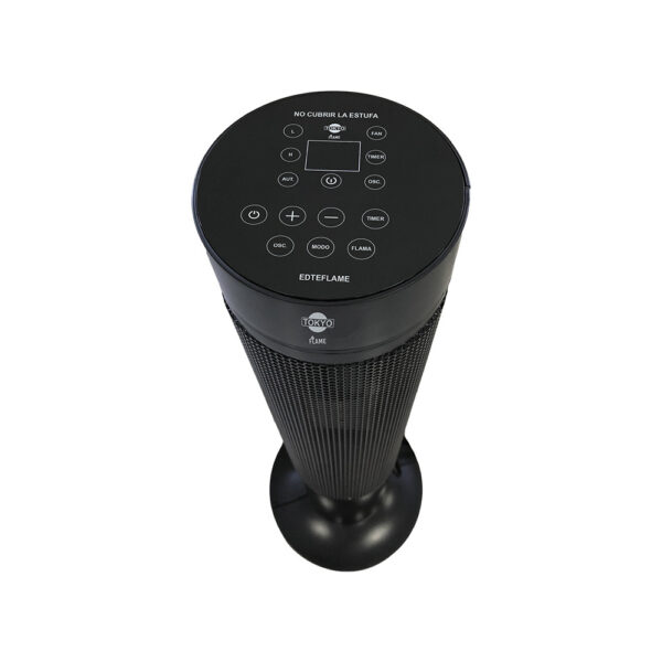 ESTUFA TORRE TOKYO FLAME DIGITAL CON FUNCION VENTILADOR C/CONTROL Y TIMER 8 HS 2 - Imagen 2