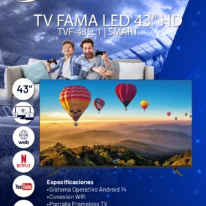 Televisor Smart LED Fama TVF-40E20 40" FHD Wifi - Negro