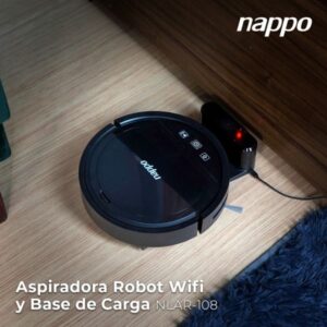 ASPIRADORA ROBOT NAPPO WIFI/ CON BASE NLAR-108 NEGRA