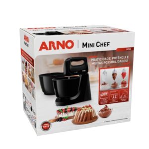 BATIDORA ARNO MINI CHEF H11 4V 2 BOWLS NEGRO 220V