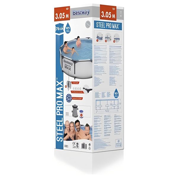 Piscina Bestway Steel Pro Max 56408 con Estructura Metálica - 4678L - Imagen 3