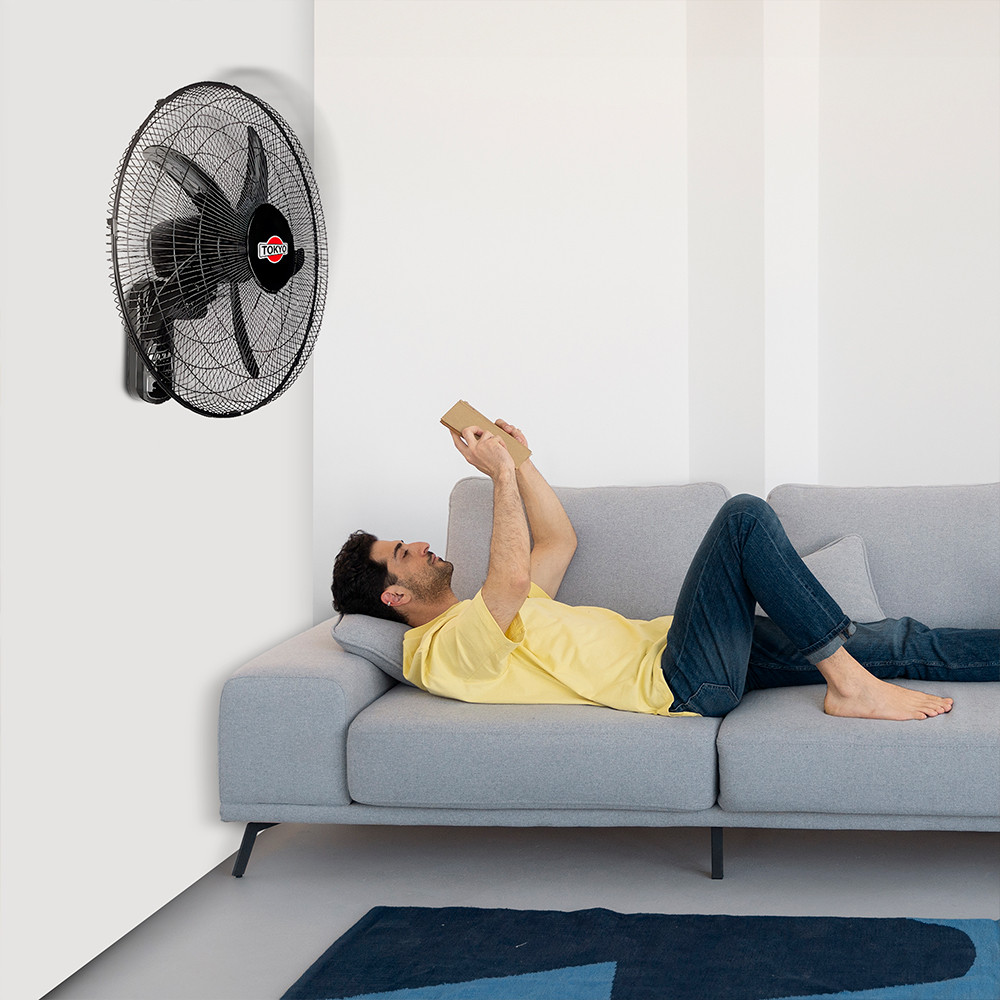 VENTILADOR TOKYO DE PARED 18 TOP18C C/CONTROL 5ASPAS ABS 3VEL 75W 1300RPM - Imagen 3