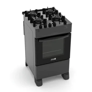 JAM COCINA A GAS EVA TOP GLASS NEGRO 4HB C/LUZ/HORNO